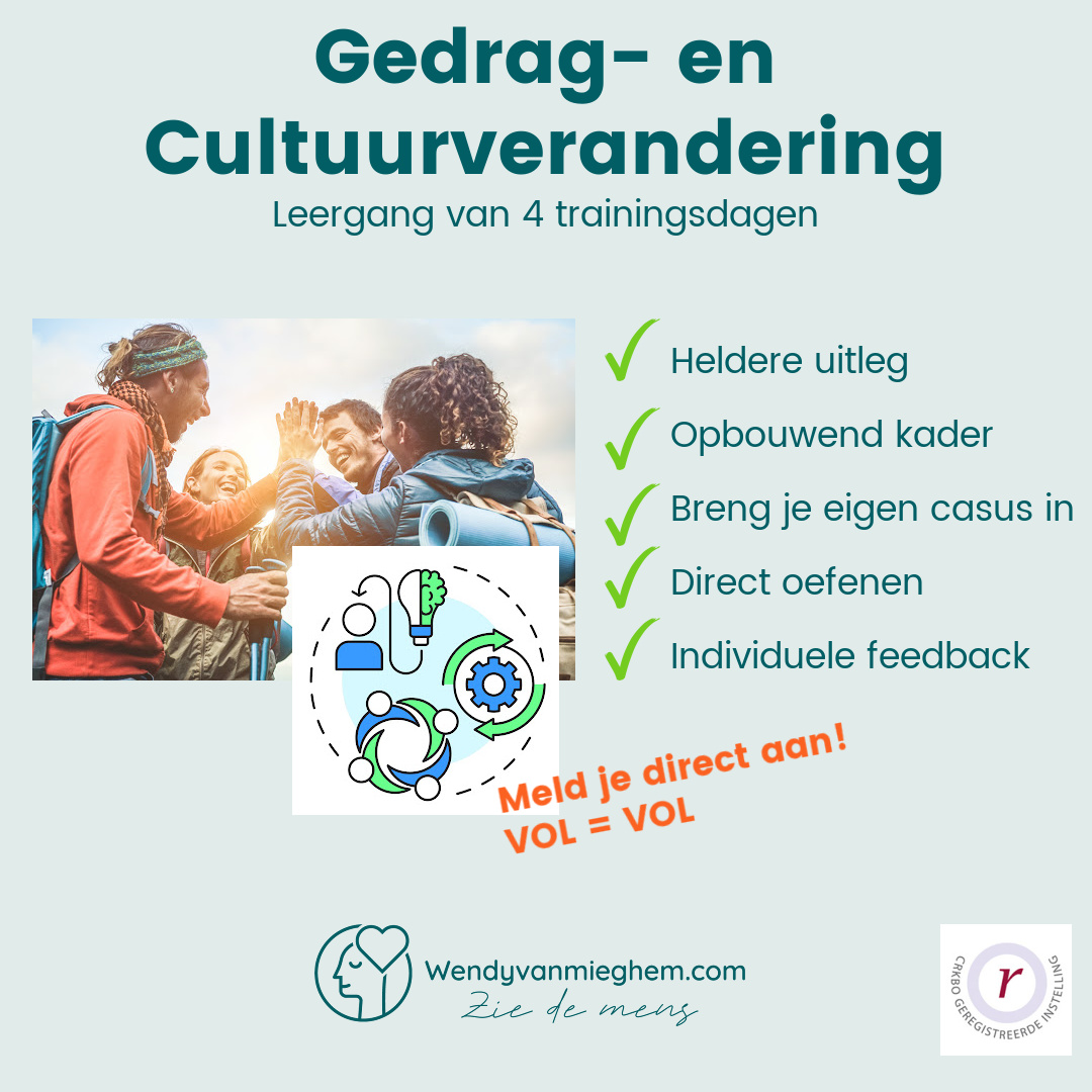 Agenda - Leergang gedrag en cultuurverandering - Wendyvanmieghem.com